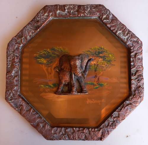 Elephant wall plaque