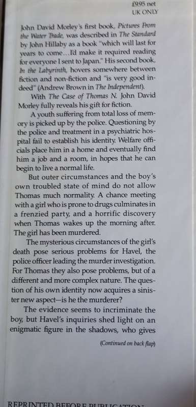 The case of Thomas N by John David Morley