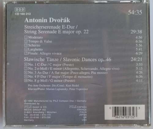 Antonin Dvorak - Serenade op 22 cd