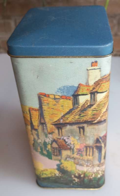 Vintage Olde Village breakfast oats tin