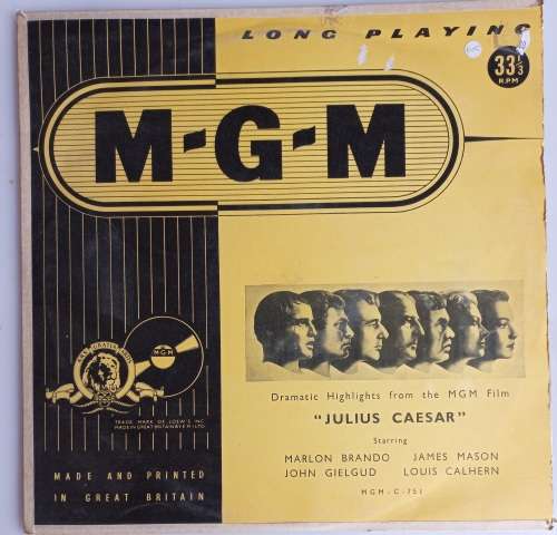 MGM Film Julius Caesar LP - 33 1/3 RPM LP
