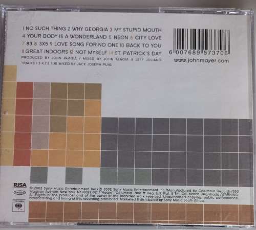 John Mayer - Room for squares cd