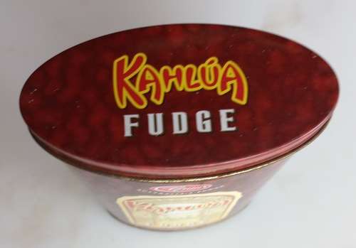 Kahlua fudge tin