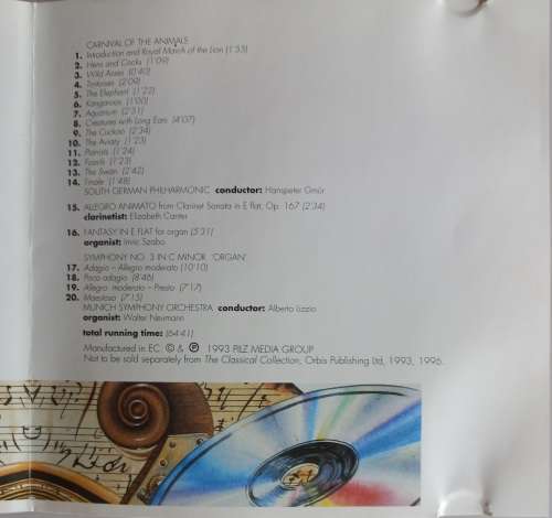 Saint-Saens - Orchestral legends cd