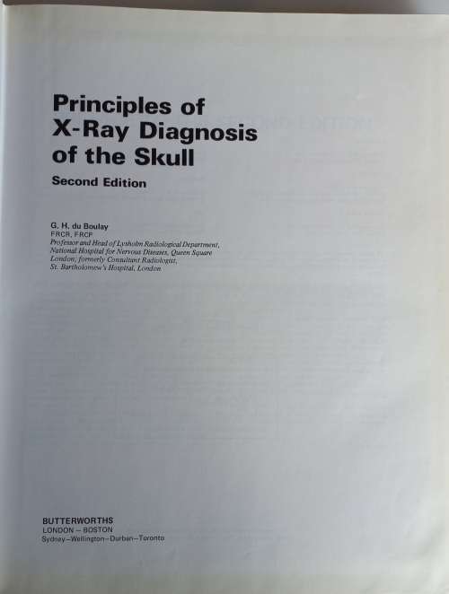Principles of x-ray diagnosis of the skull