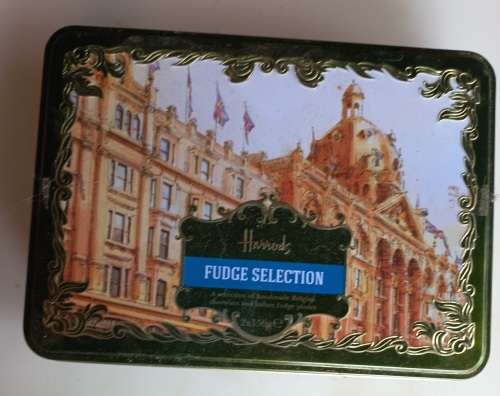 Harrods fudge selection tin