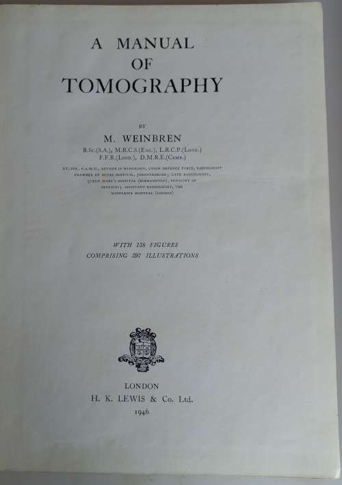 A manual of tomography 1946