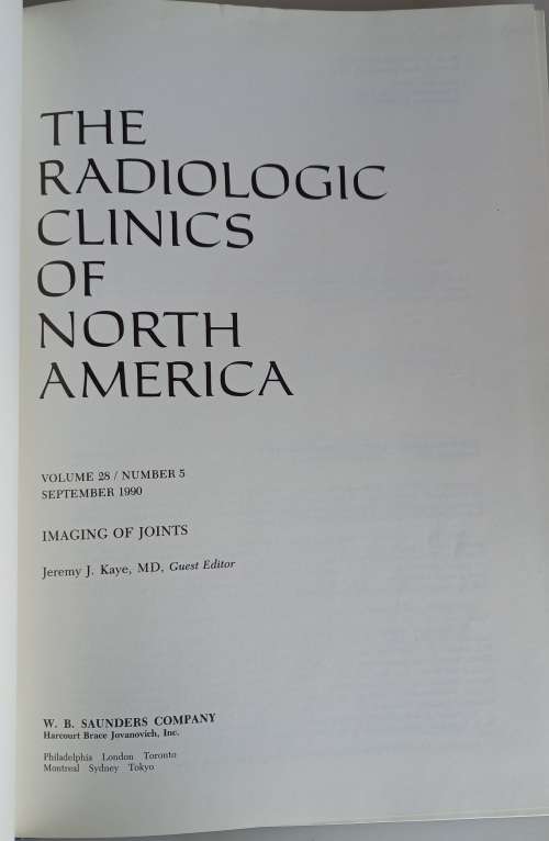 The radiologic clinics of North America - September 1990
