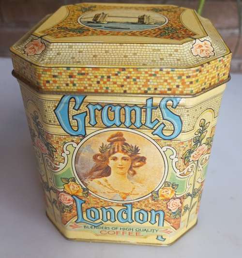 Vintage Grants London coffee tin