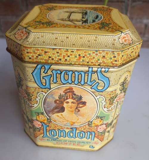 Vintage Grants London coffee tin