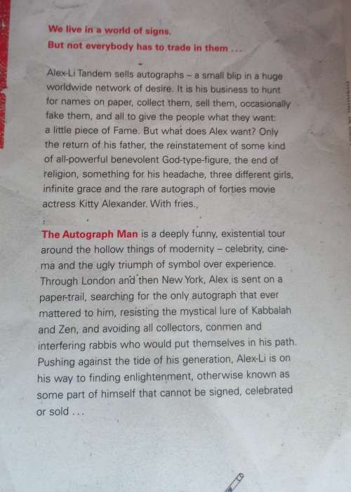 The autograph man by Zadie Smith