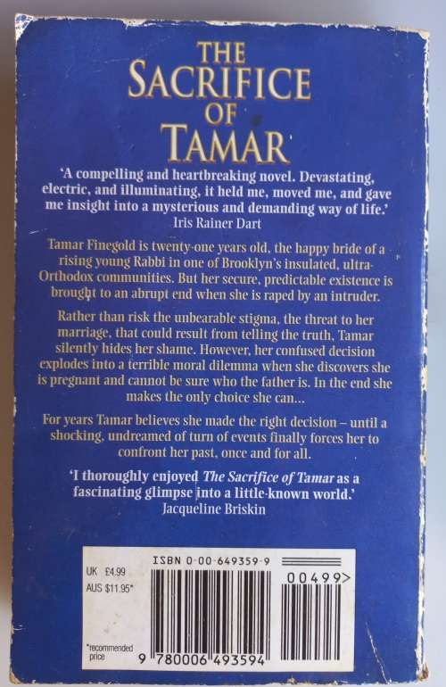 The sacrifice of Tamar by Naomi Ragen
