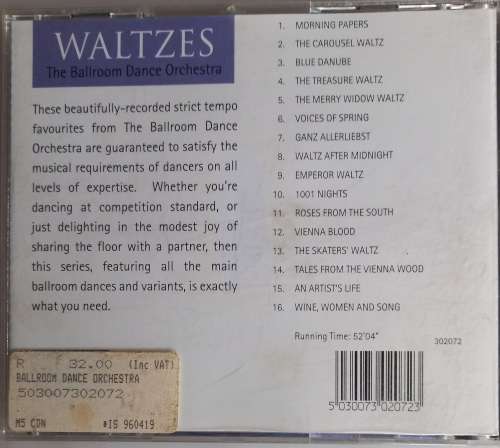 The ballroom dance orchestra - Waltzes cd