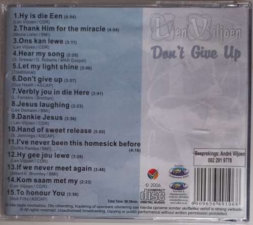 Len Viljoen - Don`t give up cd