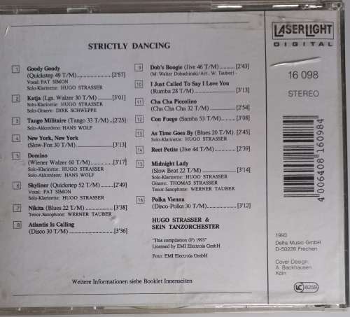 Hugo Strasser - Strictly dancing cd