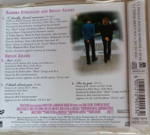 Barbra Streisand/Bryan Adams - I finally found someone cd