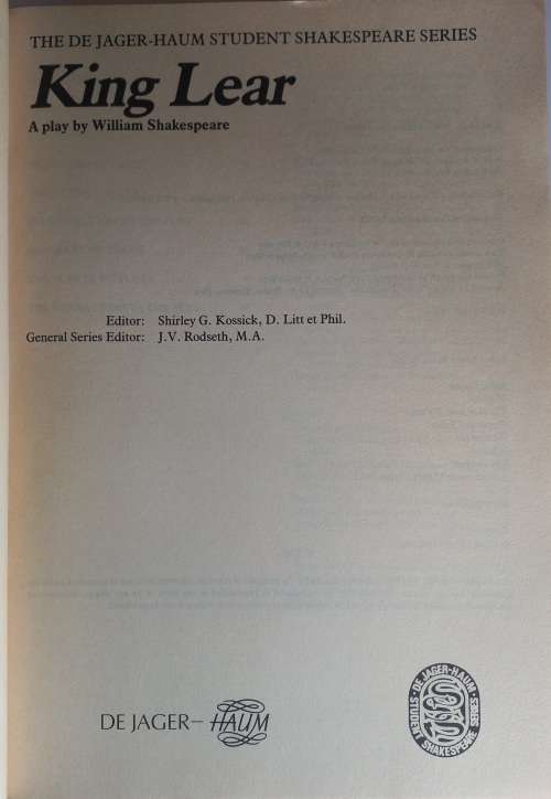 King Lear - Student Shakespeare series