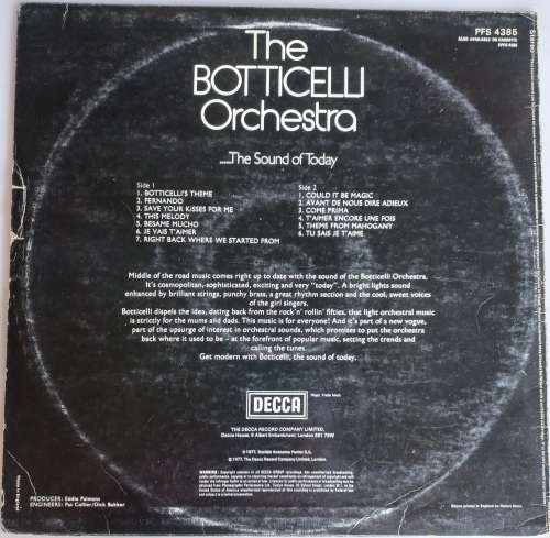 The Botticelli Orchestra - The sound of today LP