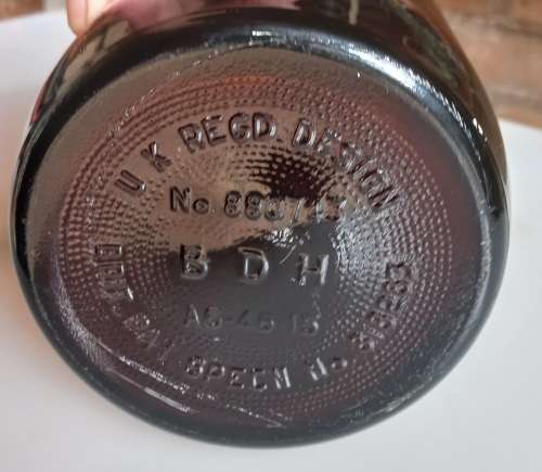 Vintage brown BDH bottle