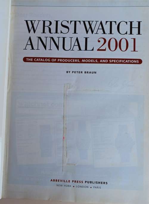 Wristwatch annual 2001
