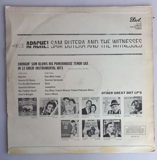 Apache - Sam Butera and the witnesses LP