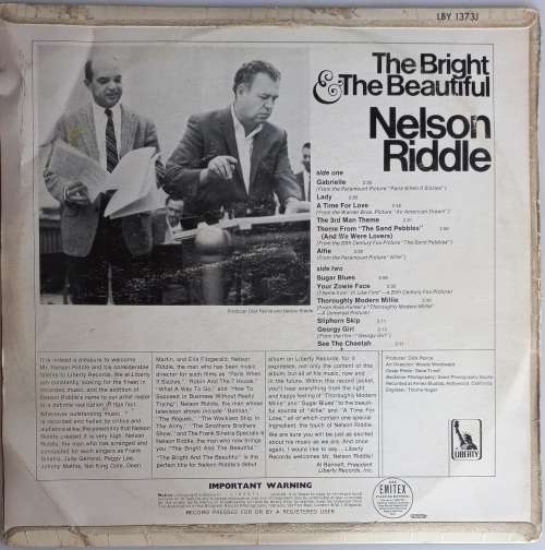 Nelson Riddle conducts The bright and The beaitiful LP
