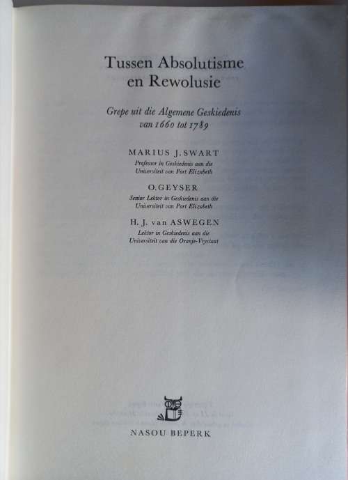 Tussen absolutisme en rewolusie