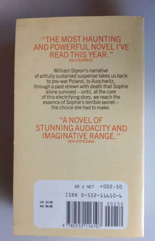Sophie`s choice by William Styron