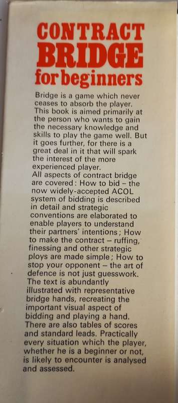 Contract bridge for beginners