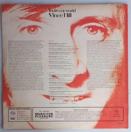 Vince Hill - You`re my world LP