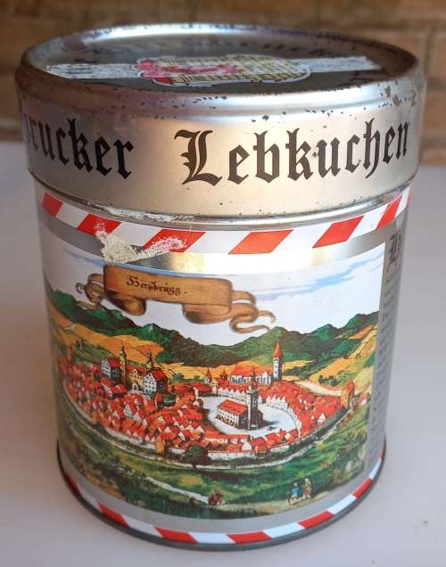 Vintage 5 Stuck feine hersbrucker lebkuchen tin