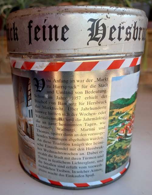 Vintage 5 Stuck feine hersbrucker lebkuchen tin