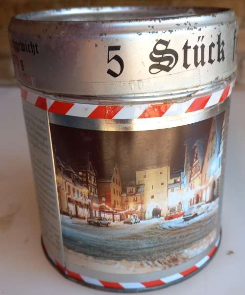 Vintage 5 Stuck feine hersbrucker lebkuchen tin