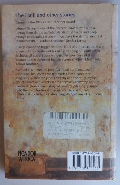 The Hajji and other stories by Ahmed Essop