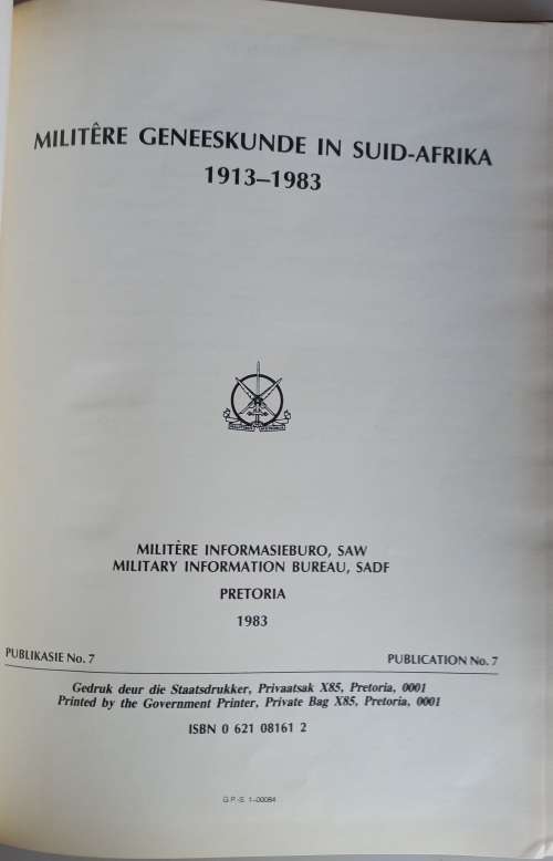 Militere geneeskunde in Suid-Afrika 1913-1983