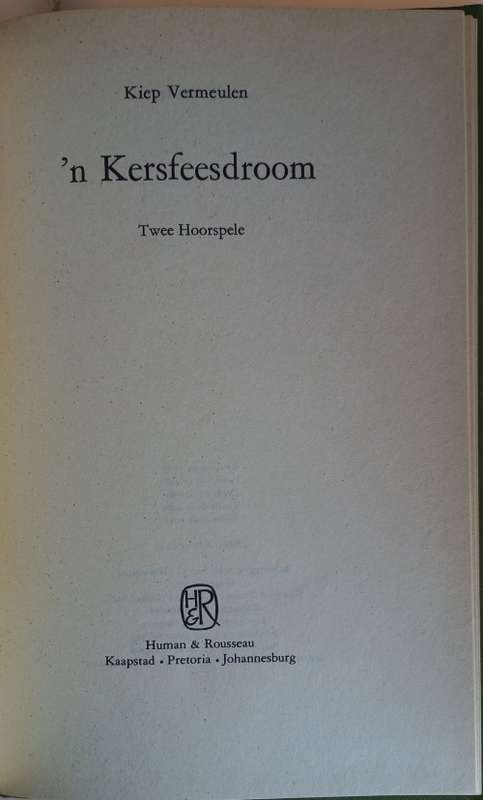 `n Kersfeesdroom deur Kiep Vermeulen