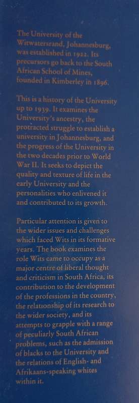 Wits the early years by Bruce K Murray