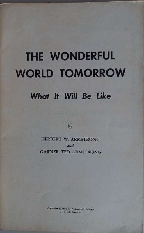 The wonderful world tomorrow