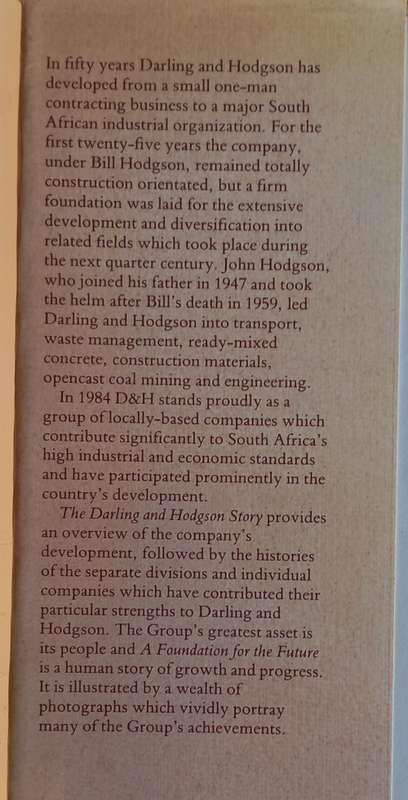 A foundation for the future, the Darling and Hodgson story 1934-1984