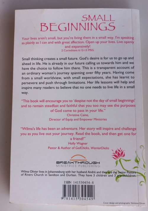 Small beginnings by Wilma Olivier
