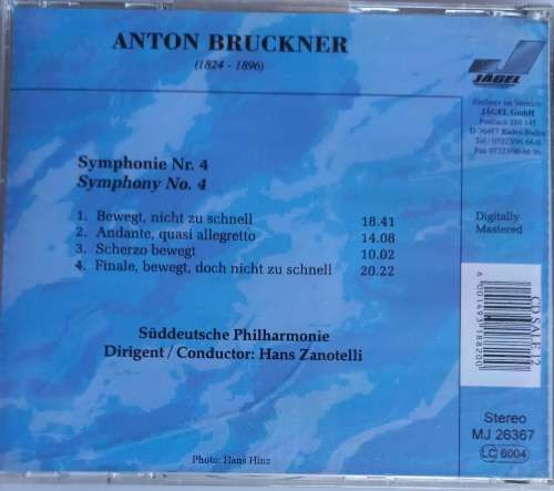 Bruckner Symphony no 4 (cd)