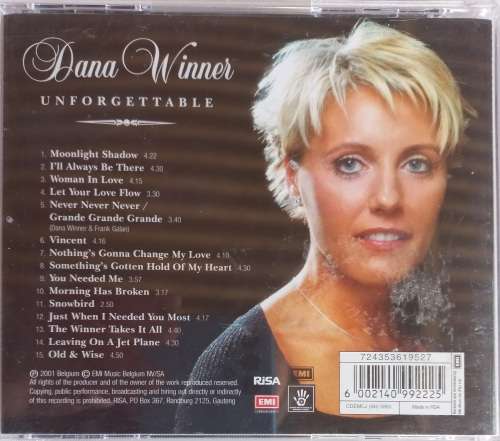 Dana Winner - Unforgettable cd