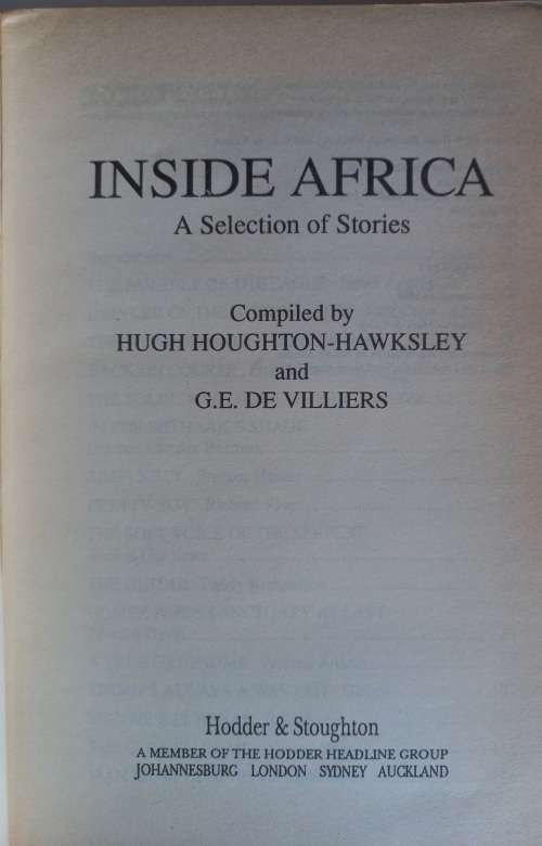Inside Africa by Hugh Houghton-Hawksley and GE de Villiers