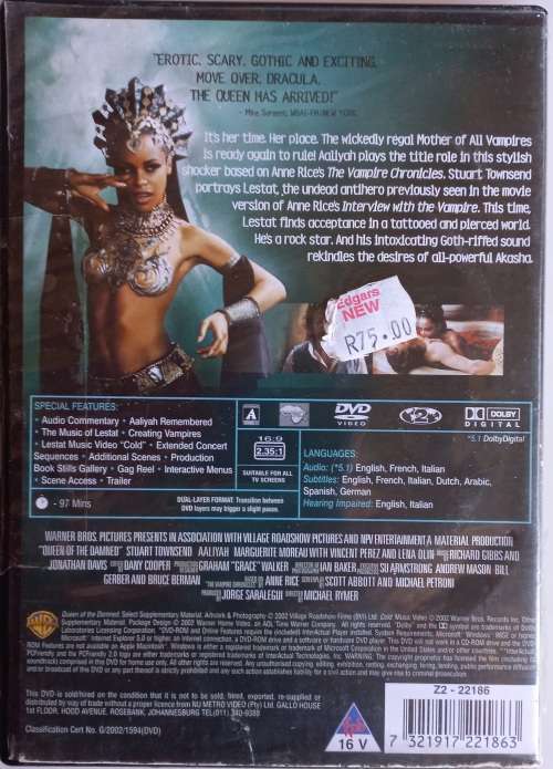 Queen of the damned dvd
