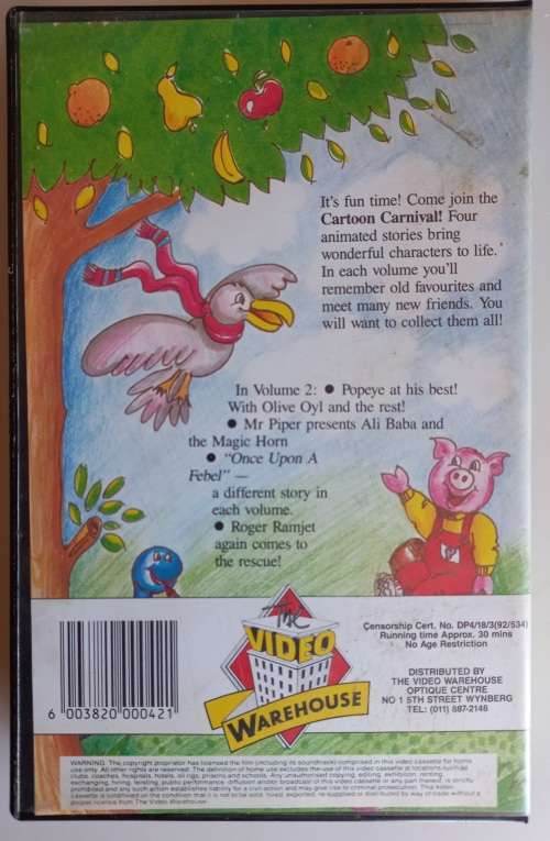 Cartoon carnival volume 2 VHS