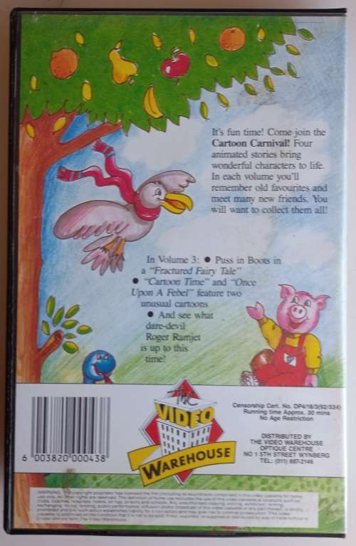 Cartoon carnival volume 3 VHS