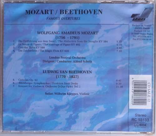 Mozart 1756-1791. Beethoven 1770-1827 cd