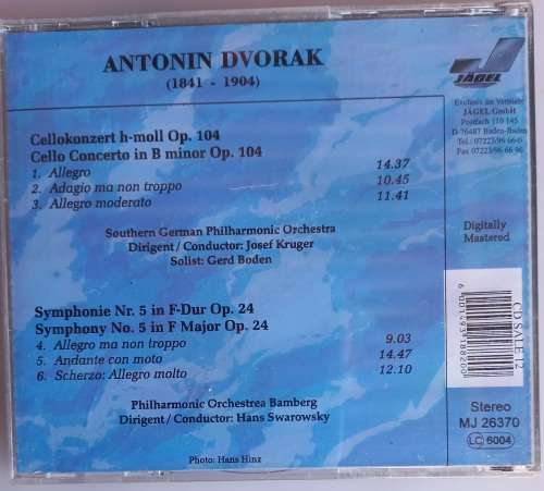 Antonin Dvorak 1841-1904 cd