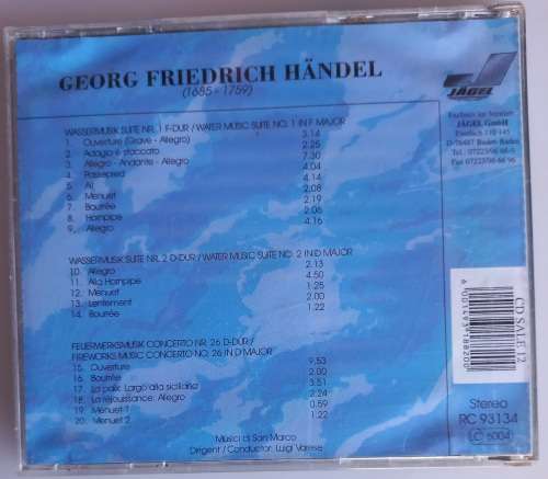 Georg Friedrich Handel 1685-1759 cd