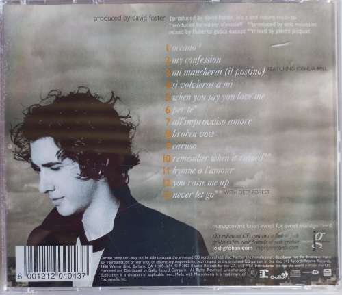 Josh Groban - Closer cd